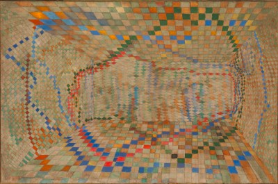 An abstraction similar to a grid structure, with different flows in certain areas.