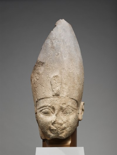 Head of Ahmose I, ca. 1550–25 BCE, at the Metropolitan Museum of Art, New York.