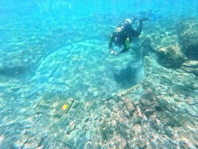 Ancient bath complex found submerged in Baiae in the Gulf of Naples, Italy.