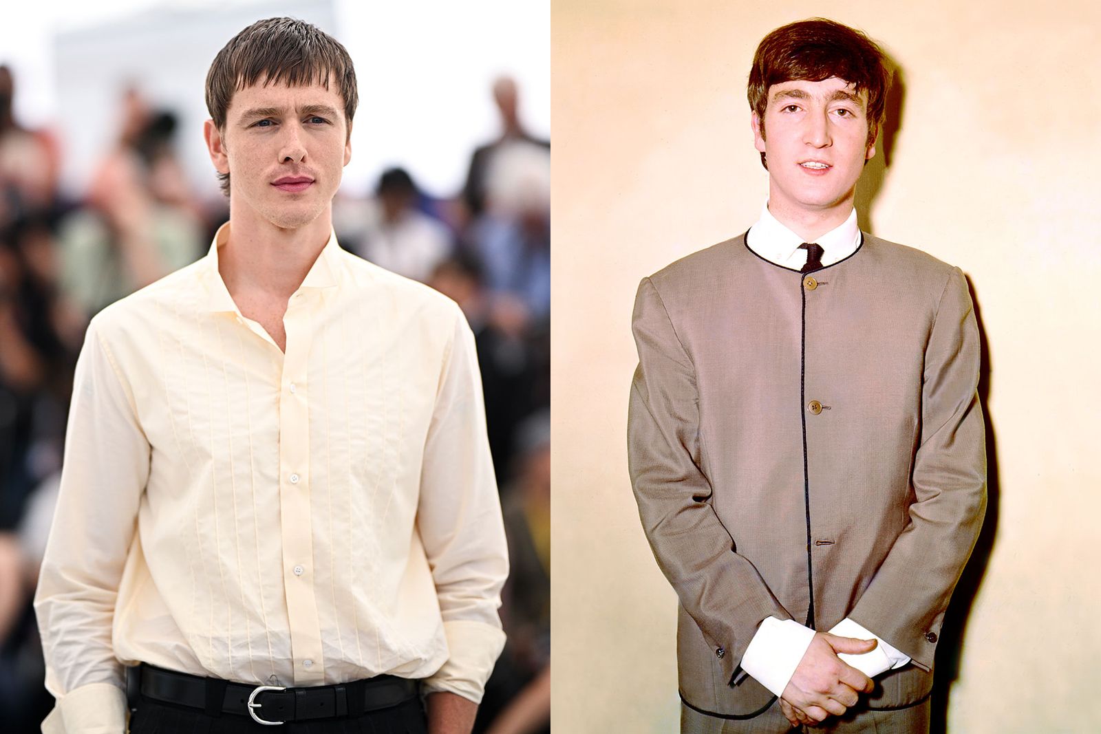 Harris Dickinson and John Lennon