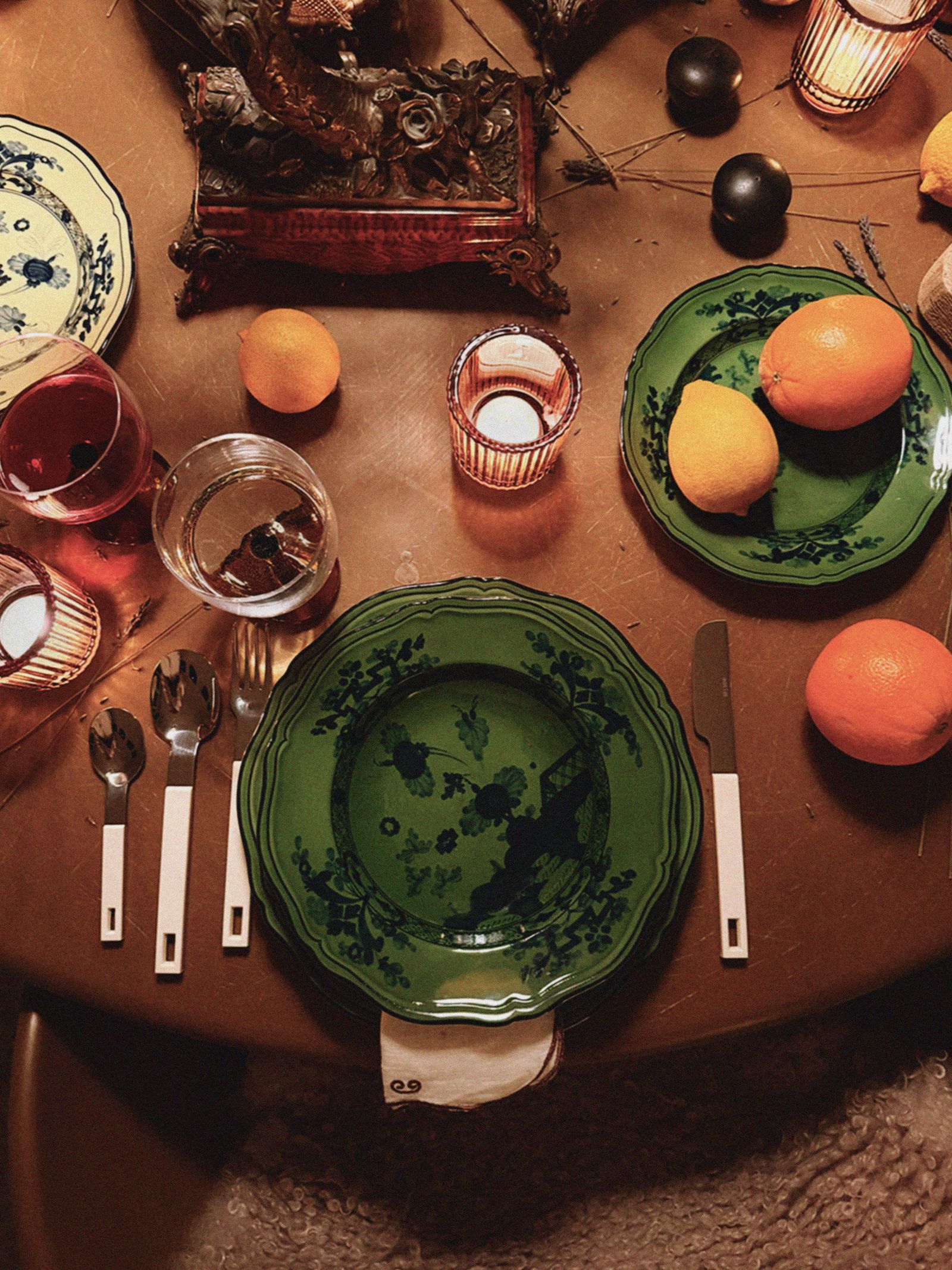 Image may contain brunch food, furniture, dining table, dining table, tabletop, food display, fruit and plant