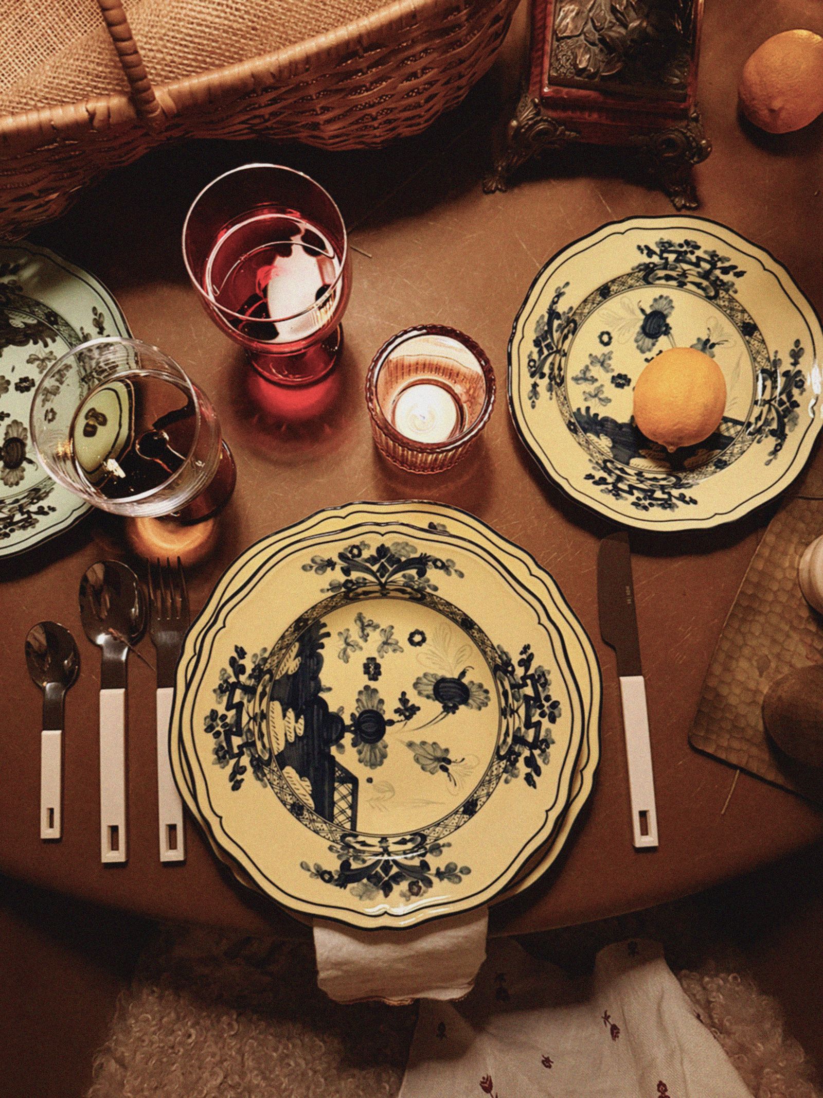 Images may contain brunch food, furniture, tables, dining tables, plates, tabletops, cutlery, spoons, meals and plates