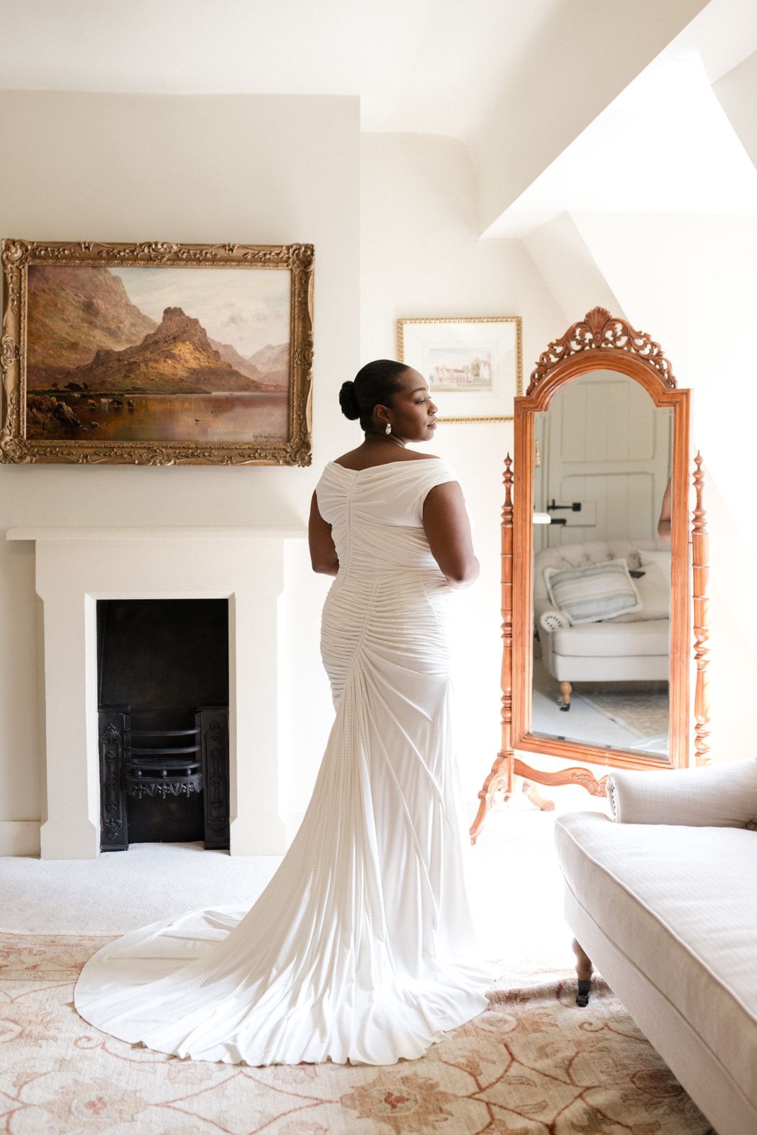 Image may contain clothing, dress, fashion, formal, wedding, wedding photography, adults and people