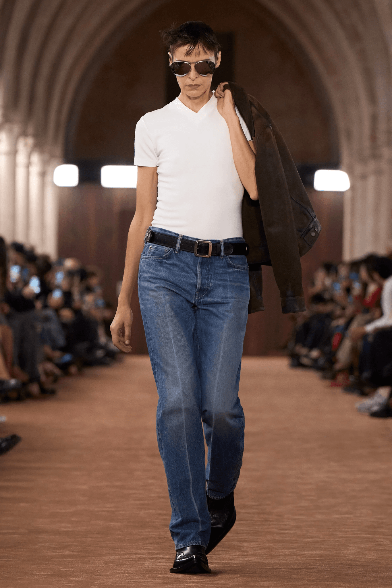 Image may contain Sheena Easton clothing, pants, jeans, fashionable adult accessories and belts