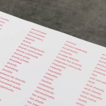 Detailed view of a poster containing the word banned in red text.