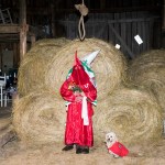 Newlyweds, both members of the Ku Klux Klan, hug after their wedding in Tennessee.