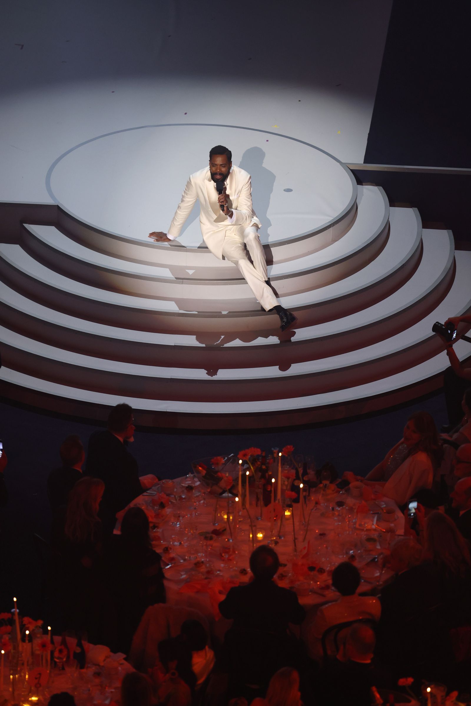 Image may contain Coleman Domingo performer, solo performance, adult electronics, microphone and clothing