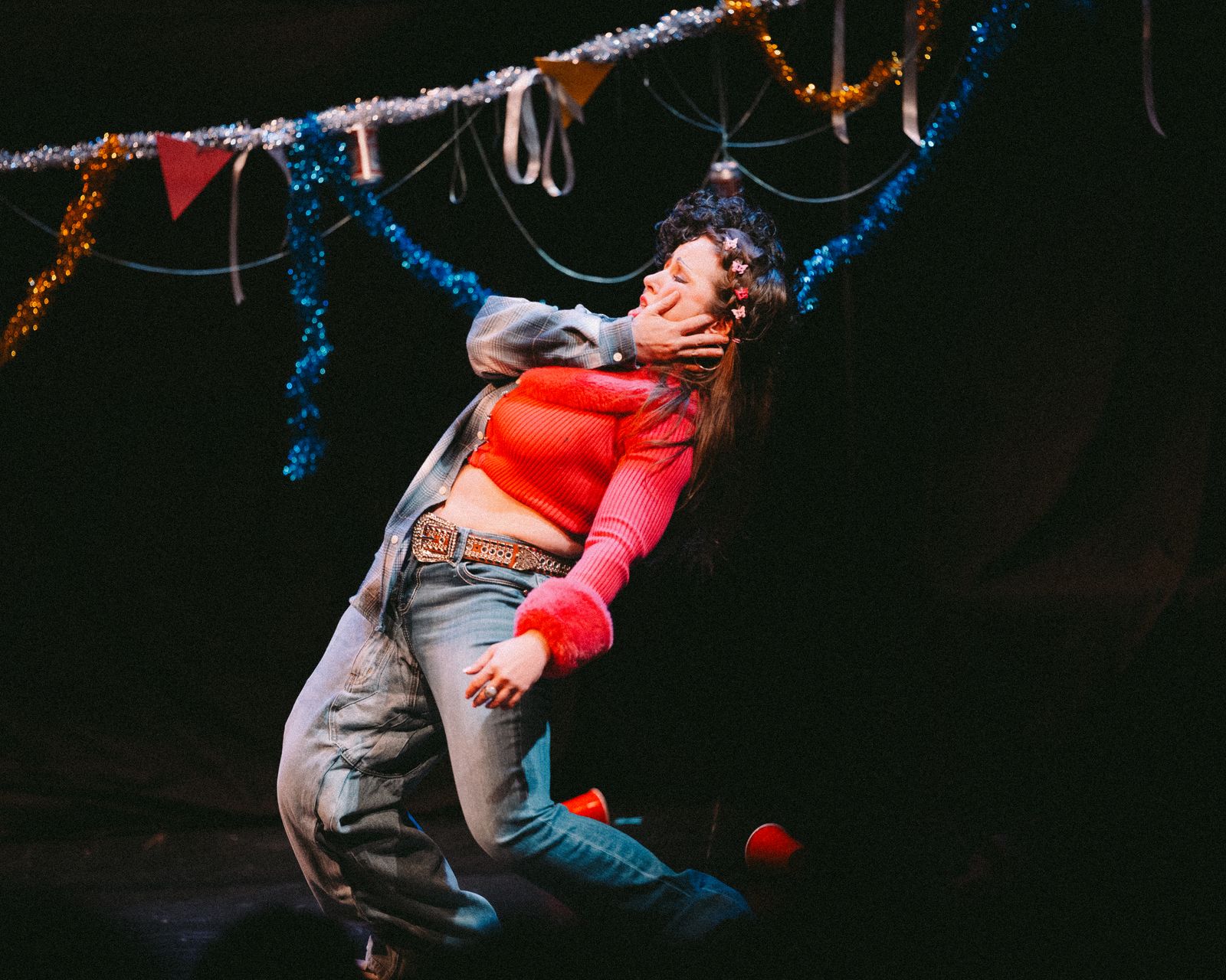 Image may contain Chrissy Steele clothing, pants, adult performer solo and dancing