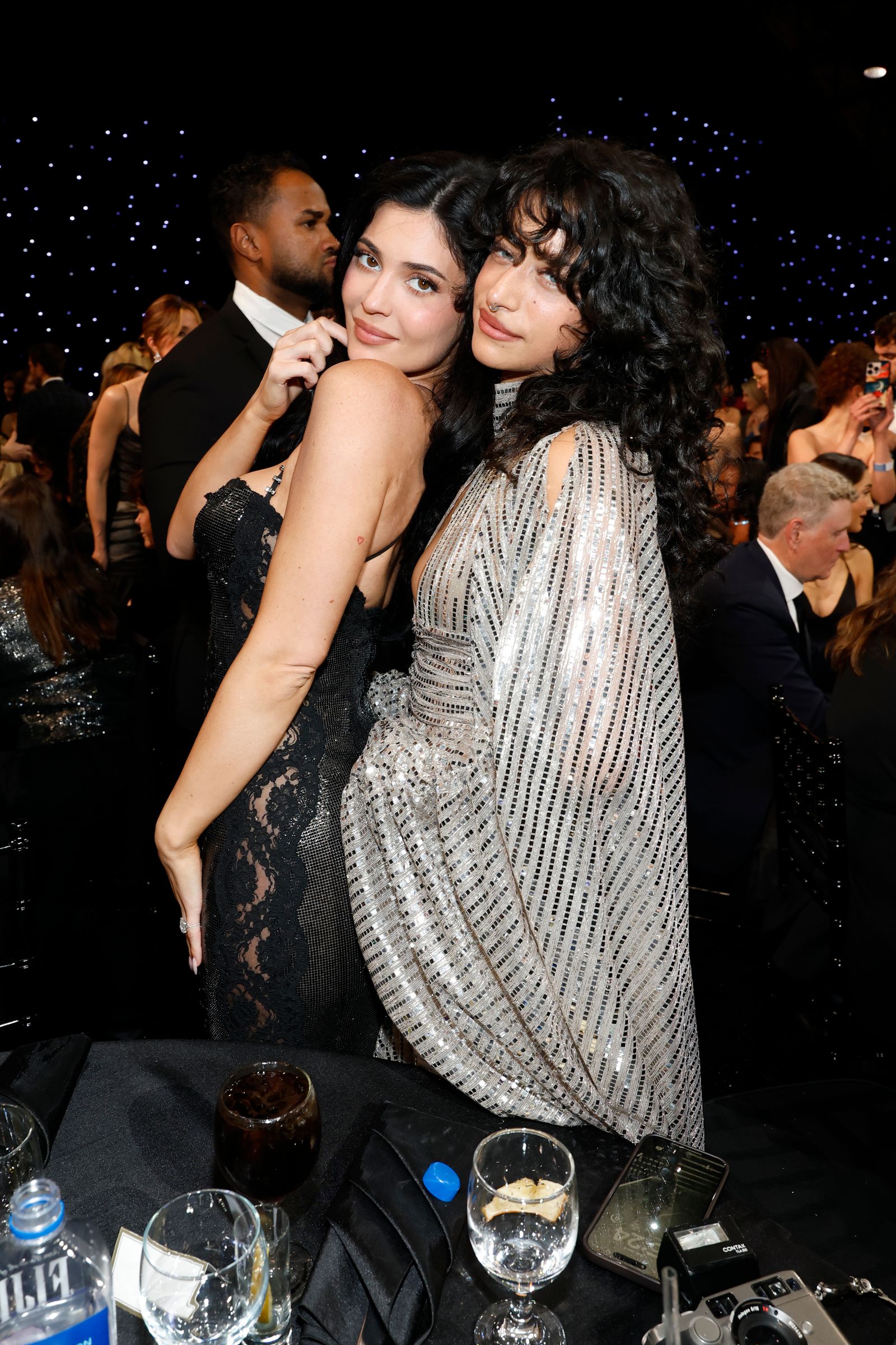 Kylie Jenner and Odessa A'zion attend the 31st Annual Critics' Choice Awards at Santa Buck Hangar on January 4, 2026.
