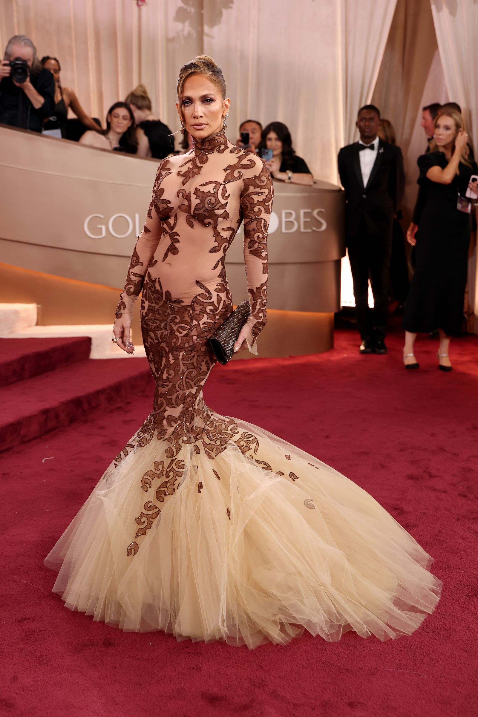 Image may contain Jennifer Lopez Jenn Mann Hua Guofeng Kate Berlant Fashionable Adult Clothing and Dresses