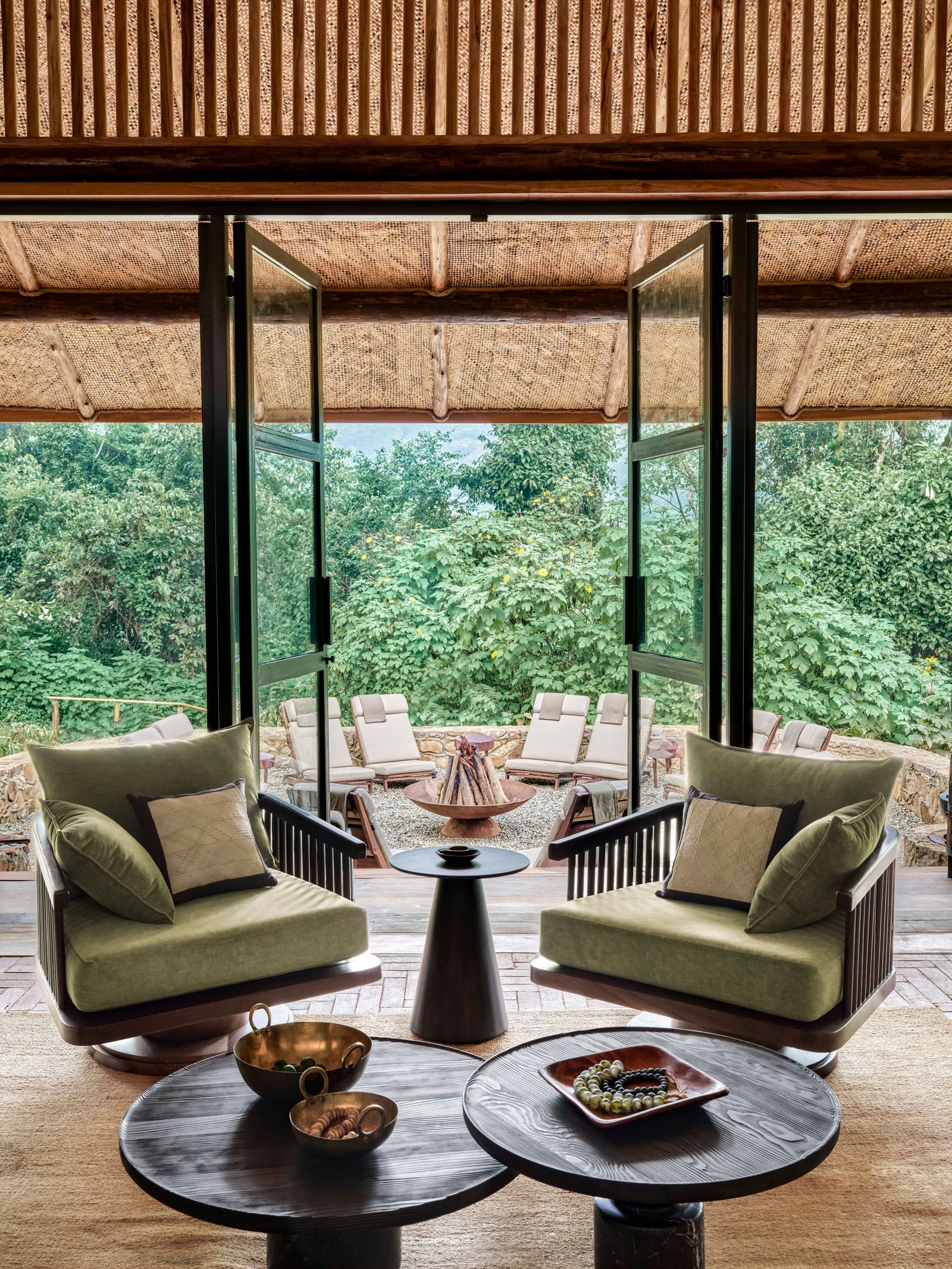 Image may contain furniture, table, coffee table, home decor, chair, building, architecture, interior, living room and room