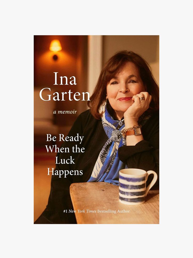Image may contain: Ina Garten, Face, Head, Person, Photography, Portrait, Cup, Child, Publication, Accessories, and Jewelry