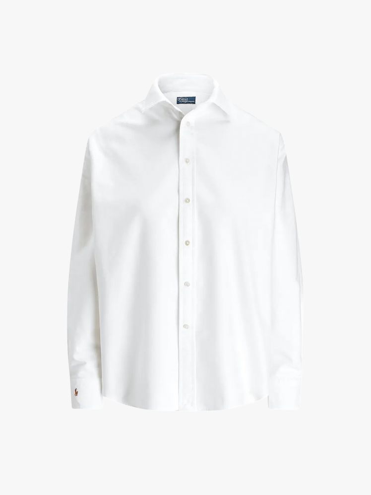 Image may contain: clothes, shirt, long sleeves, sleeves and dress shirt