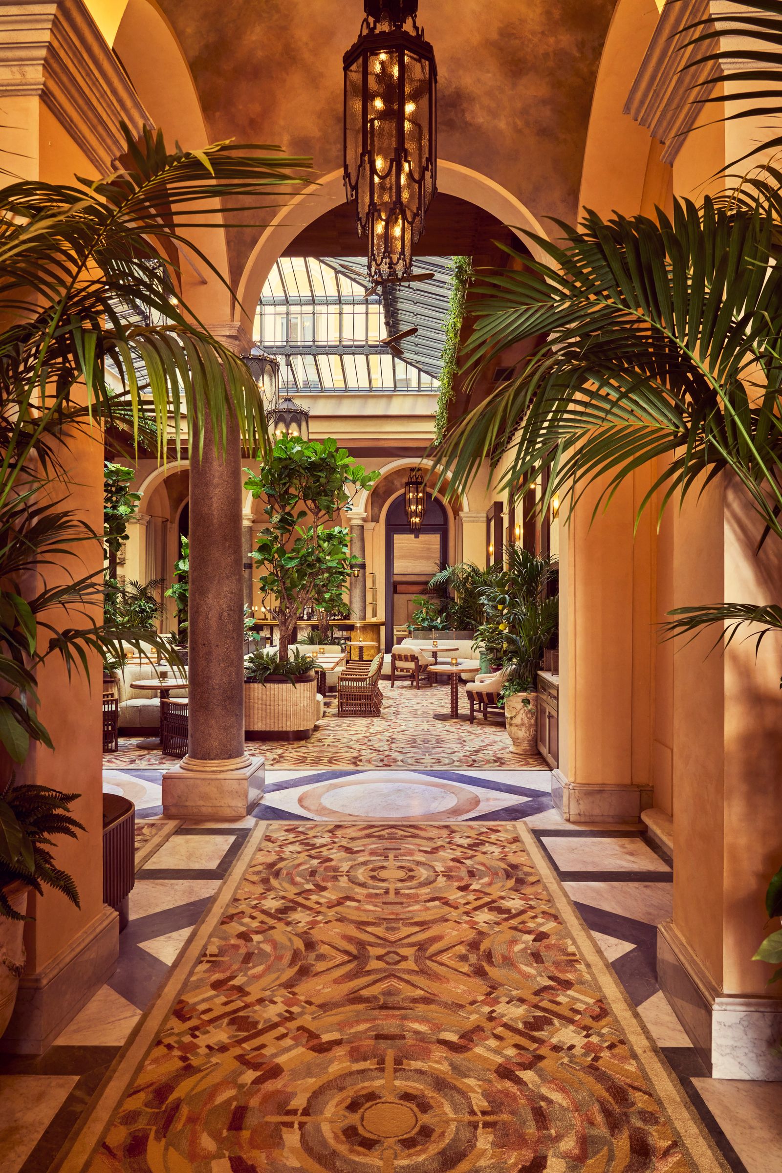 The image may contain floors, architecture, buildings, houses, villas, interior plants, foyers, floors and corridors.