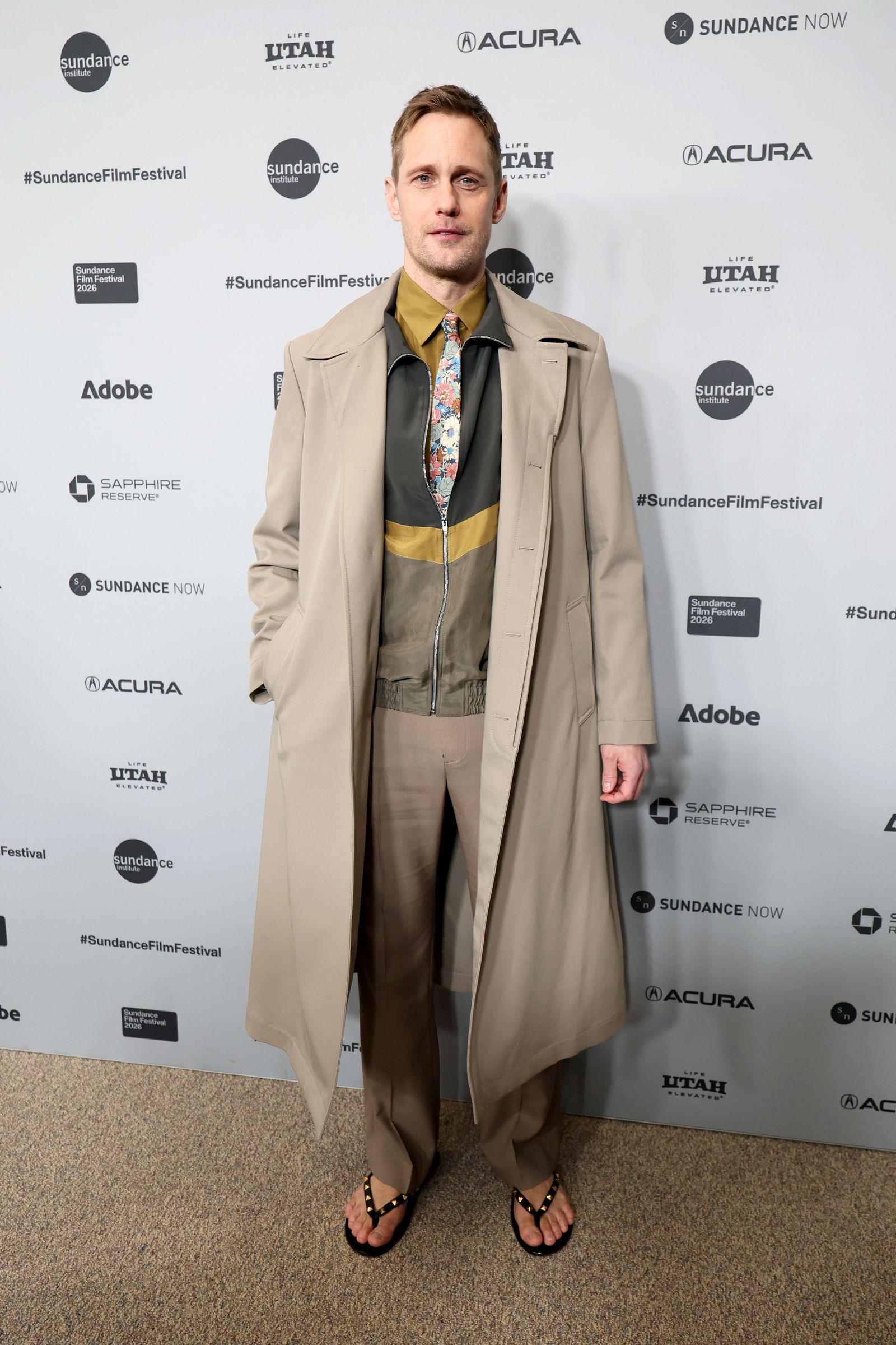 Alexander Skarsgård at the 2026 Sundance Film Festival premiere of The Moment