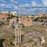 Italy, Rome: Roman ruins around the Roman Forum on Palatine Hill. Curia and the Arch of Septimius Severus. (Photo: Lachas D/Alpaca/Andia/Universal Images Group via Getty Images)