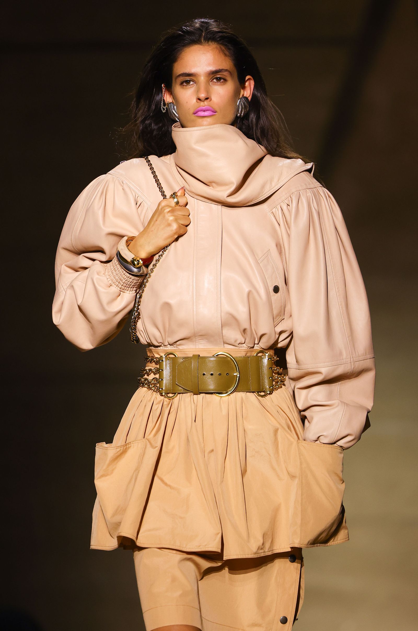 Images may contain clothing, outerwear, fashion and accessories