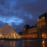 PARIS, FRANCE - MARCH 5: A photo of the Louvre Museum taken at dusk on March 5, 2024 in Paris, France. (Photo by Pascal Le Segretan/Getty Images)