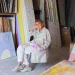 Portrait of Lucia di Luciano in her studio.
