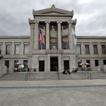 BOSTON, MA - OCTOBER 7: The Huntington Street facade of the Museum of Fine Arts in Boston on March 12, 2020. The Museum of Fine Arts and other Boston museums are closing to prevent the spread of the coronavirus. (Photo by David L. Ryan/The Boston Globe/Getty Images)