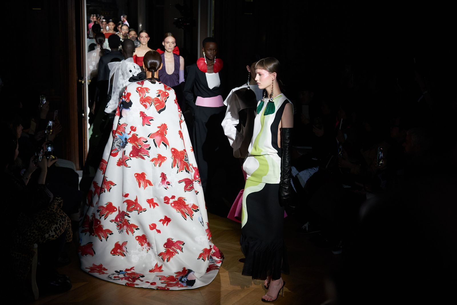 Image may contain Lupita Nyong'o Musashimaru Kōyō Clothing, Dresses, Formal Fashion, Gowns, Shoes and High Heels