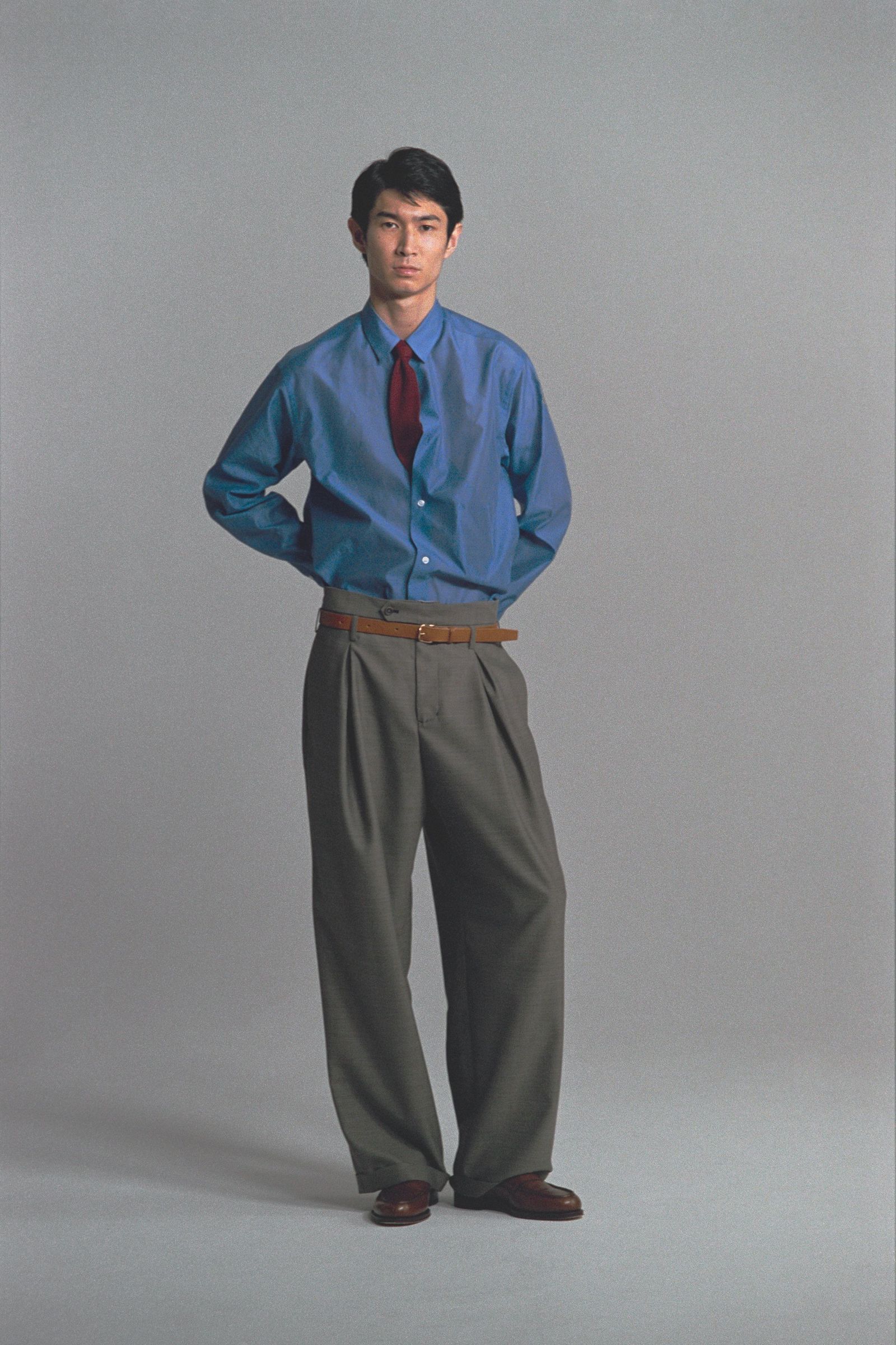 Image may contain Chris Pang Clothing Shirts Pants Formal Clothing Accessories Tie Dresses Shirts Adults and Personals