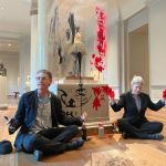 WASHINGTON, DC - APRIL 27: Climate protesters smear paint on the case of Edgar Degas' 