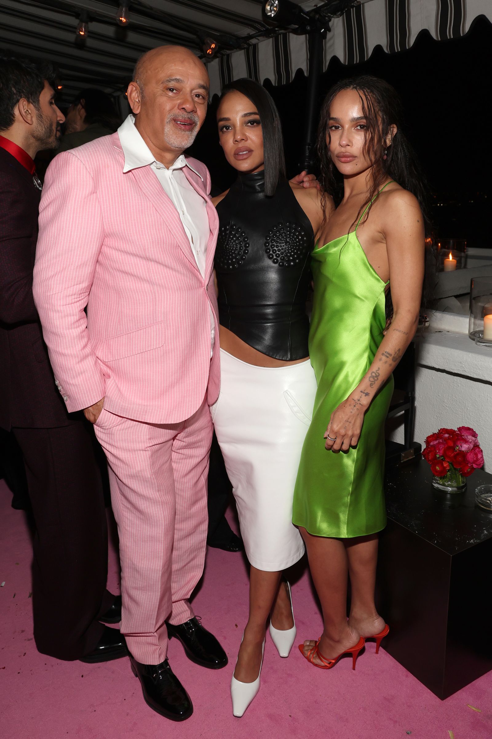 Los Angeles, California January 10 Christian Louboutin Tessa Thompson and Zoë Kravitz attended W Magazine's Annual Best...