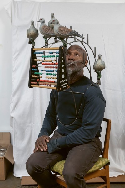 Nick Cave in his studio