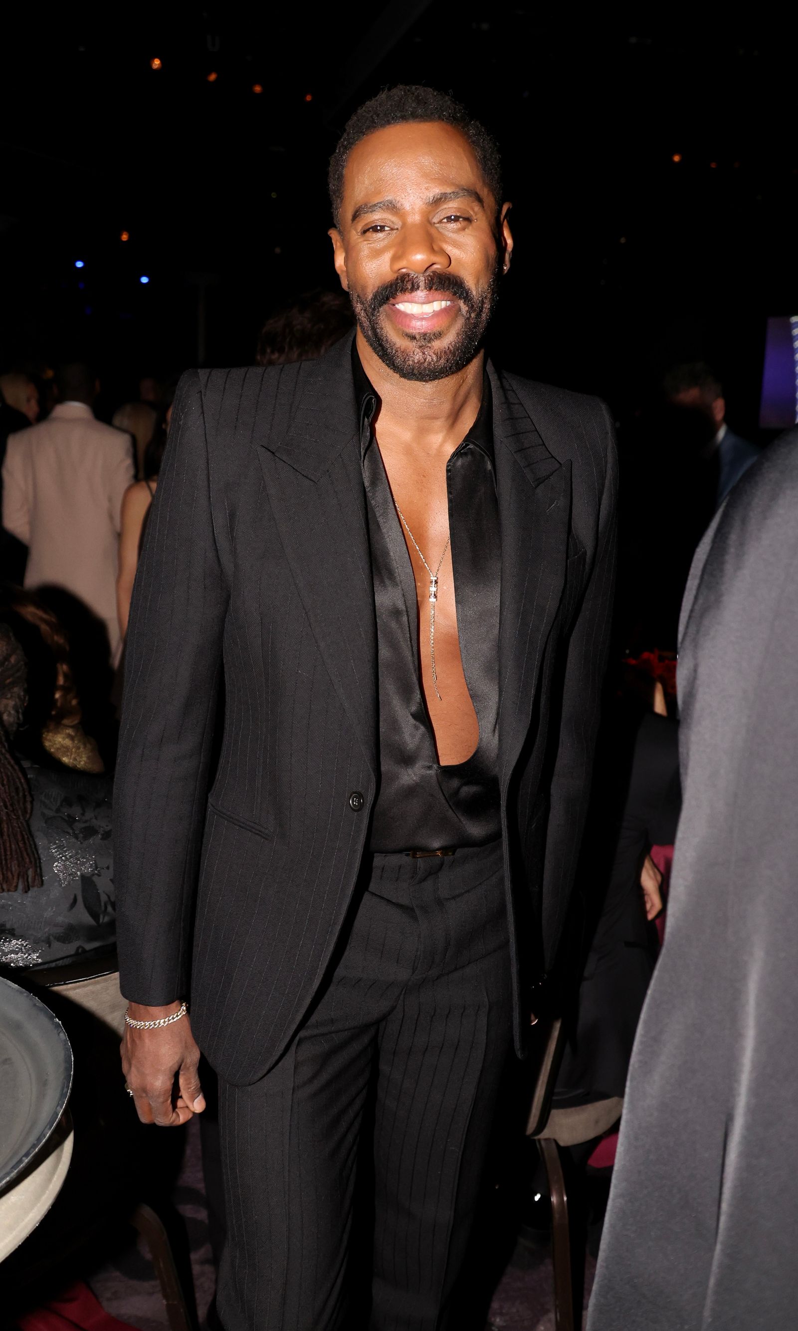 Image may contain Colman Domingo blazer, coat, formal suit, adult face and dimples