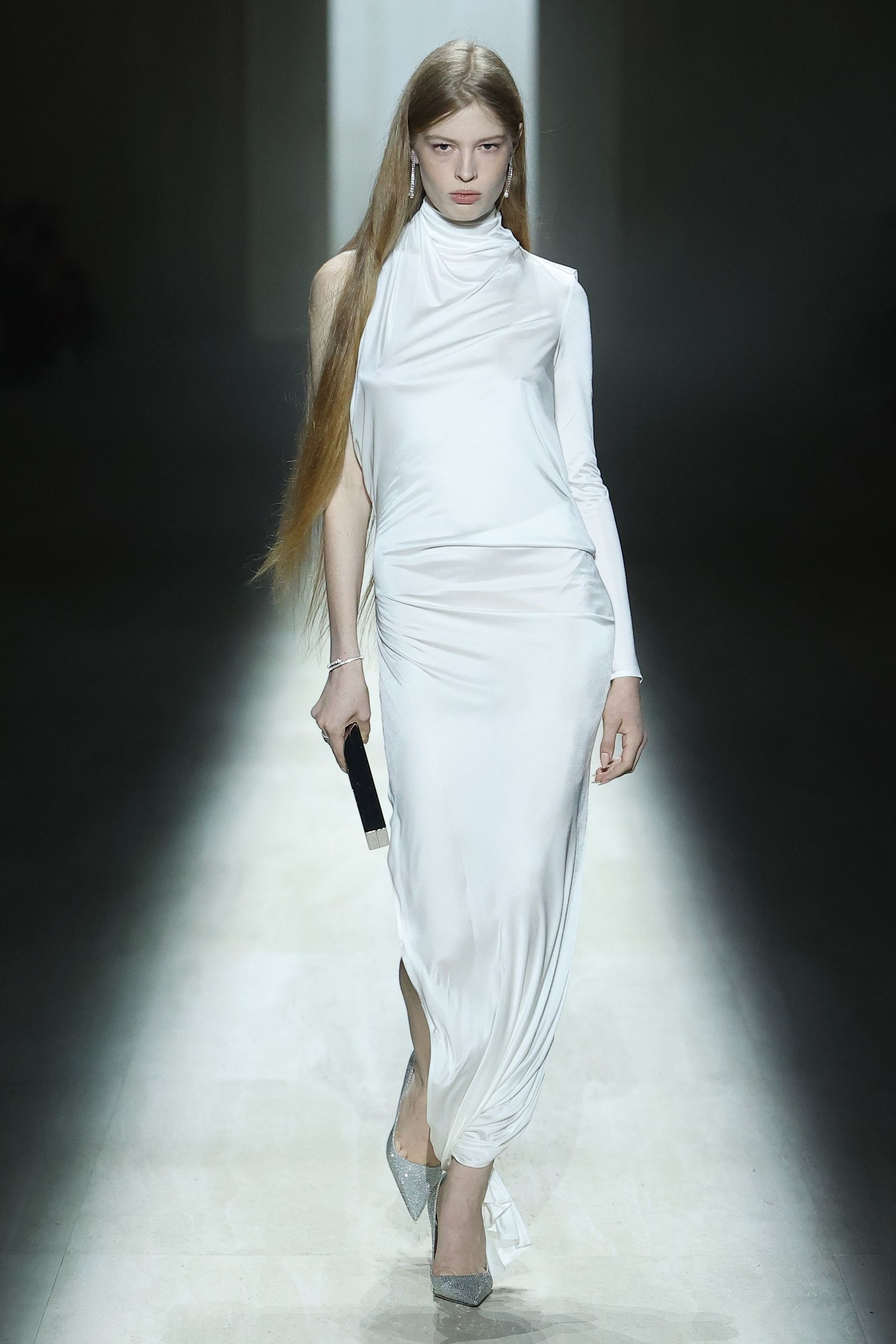 Image may contain Cynthia Kirchner Clothing Dress Fashion Adult Formal Wear Long Sleeves and Sleeves