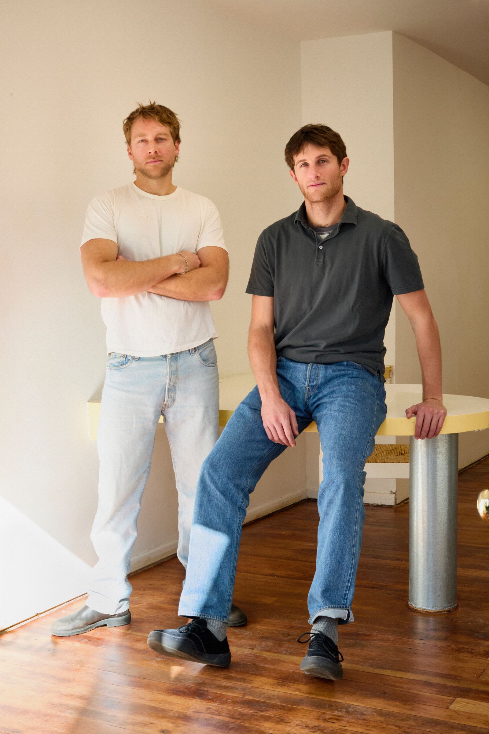 Image may contain David Pakman clothing, pants, jeans, face, head, people photography, adult portraits and T-shirts