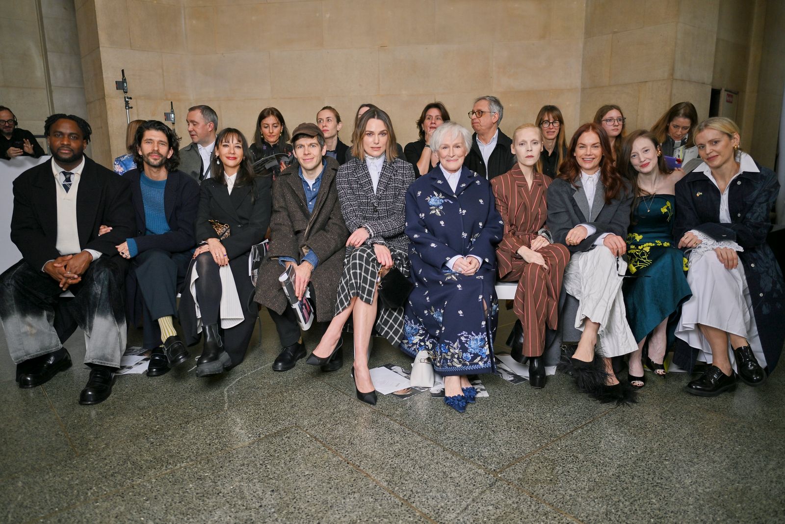 Image may contain Keira Knightley Glenn Close Antonia CampbellHughes James Righton Rashida Jones and Vikram Pandit