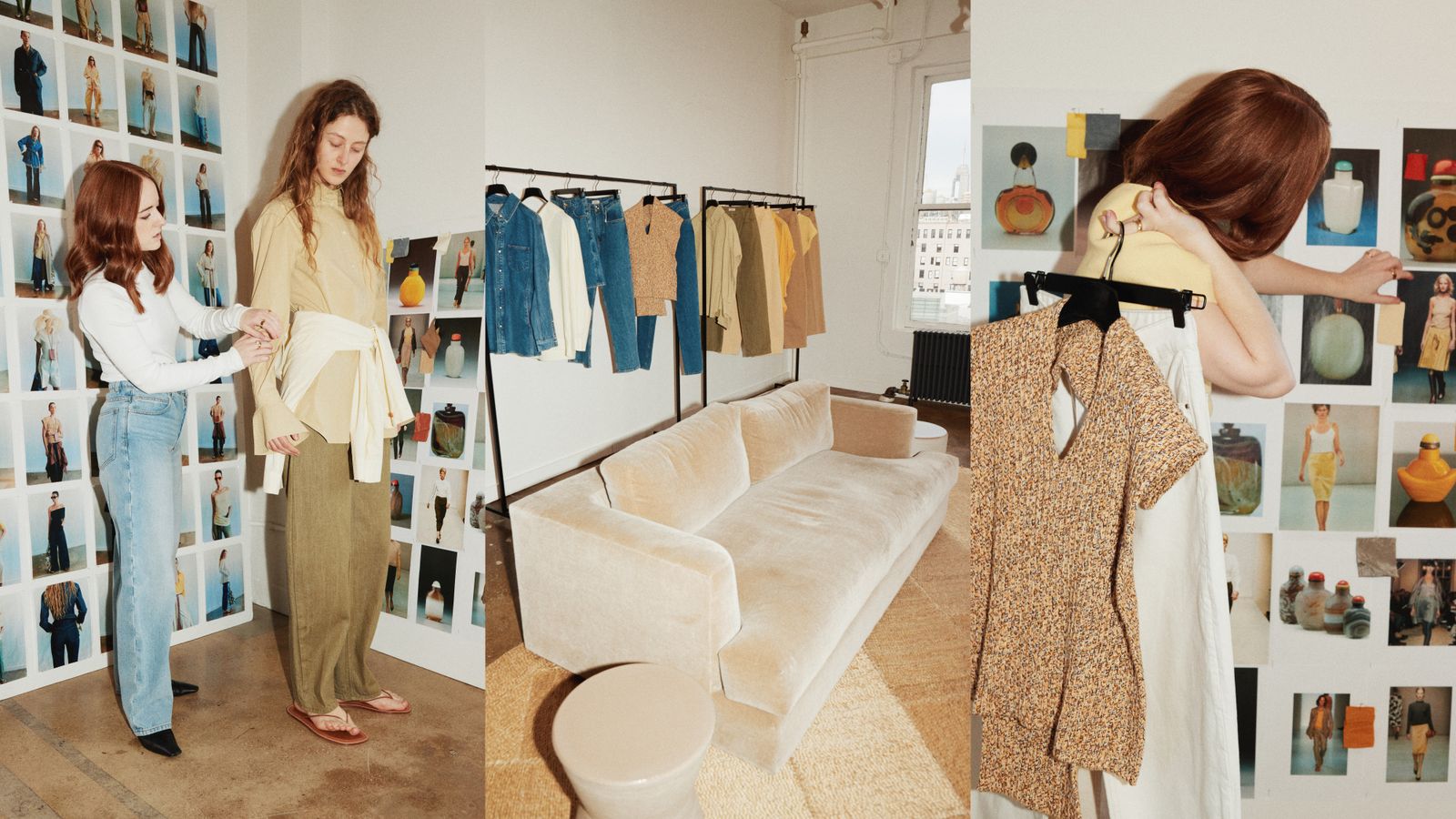 Image may contain furniture, dressing room, interior, sofa, people walk-in wardrobe, clothes and coats