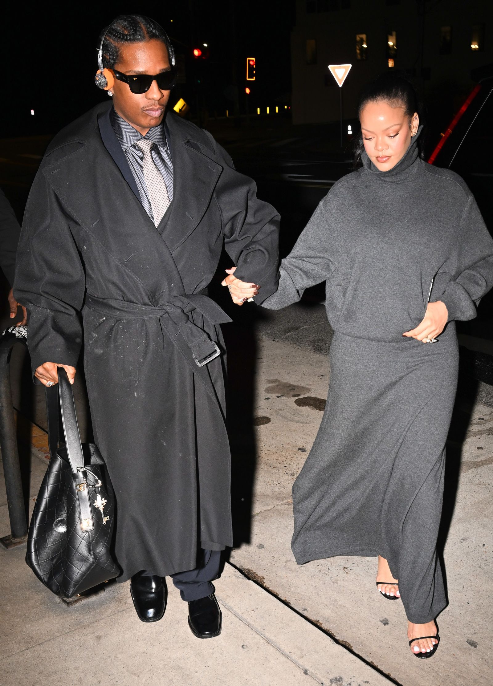AAP Rocky and Rihanna in Los Angeles, California on February 6, 2026.