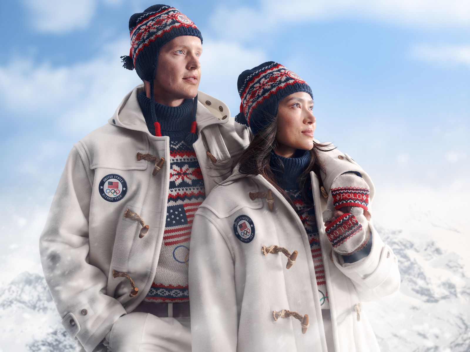 Image may contain Evan Bates Madison Chock Clothing Coat Adult Jackets Hats and Caps