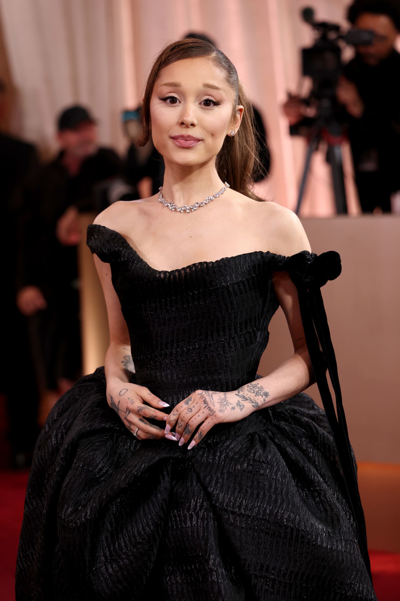 Image may contain Ariana Grande Outfits Dresses Formal Evening Gowns Adult Weddings and Fashion