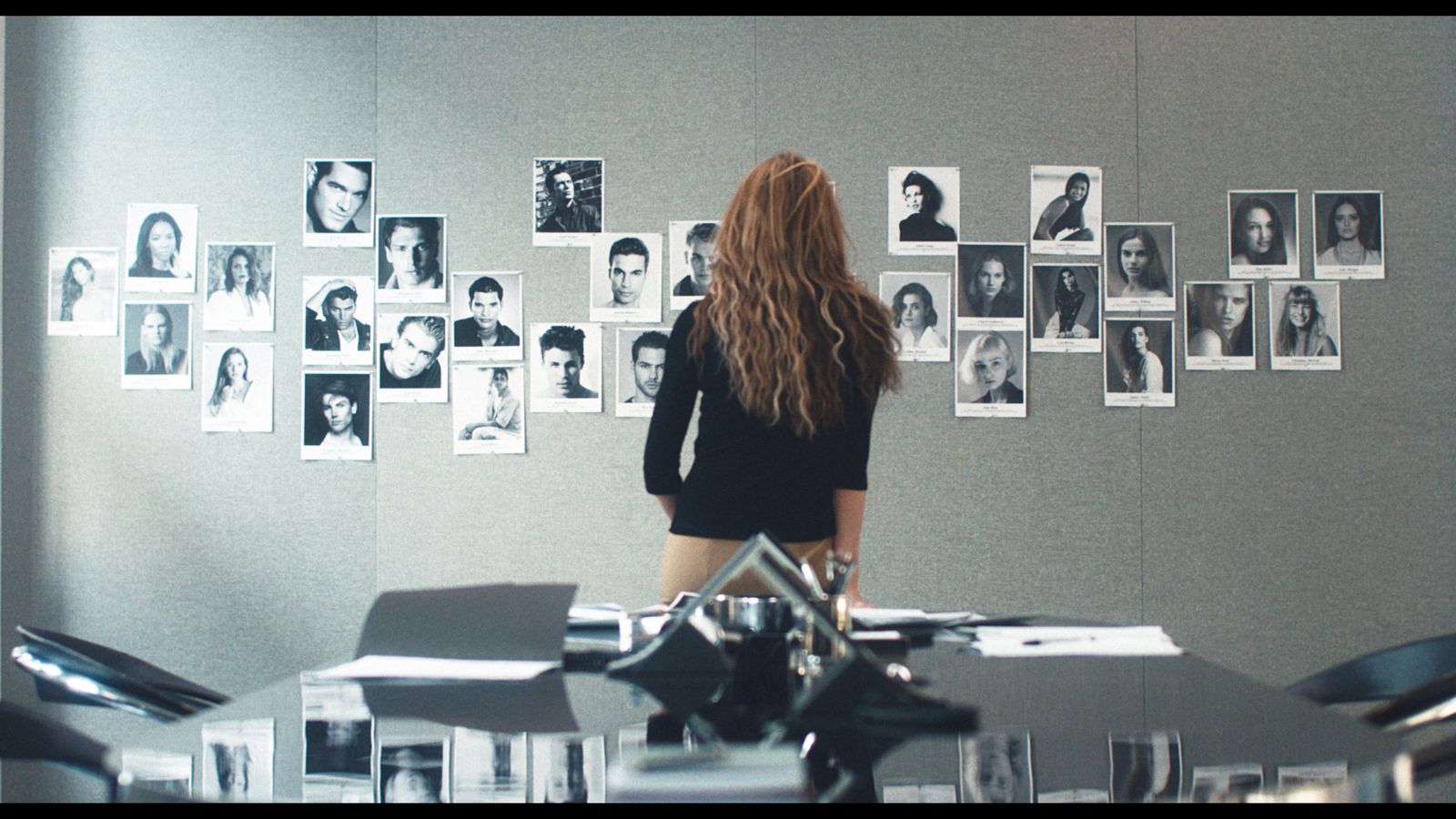 Image may contain Millie Brady Franco Citti Naima Akef Furniture Table Adult Table Interior Face and Head