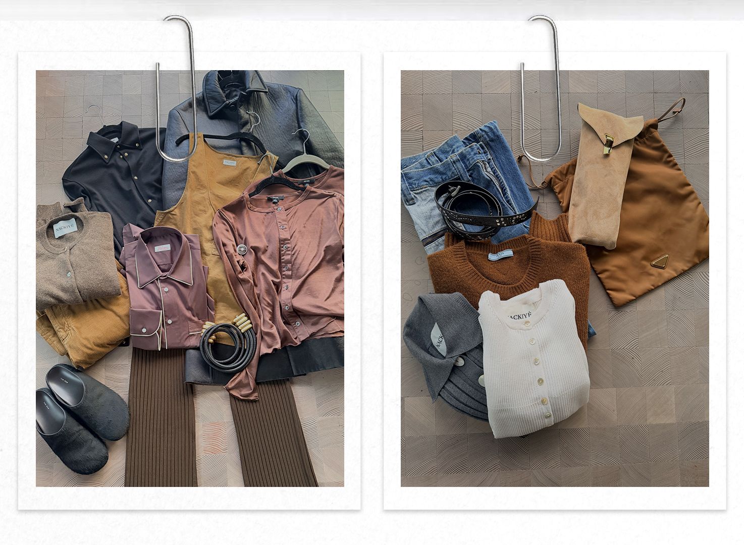 Image may contain clothing, pants, coats, shirts, shorts, jackets, accessories, bags, handbags and shirts