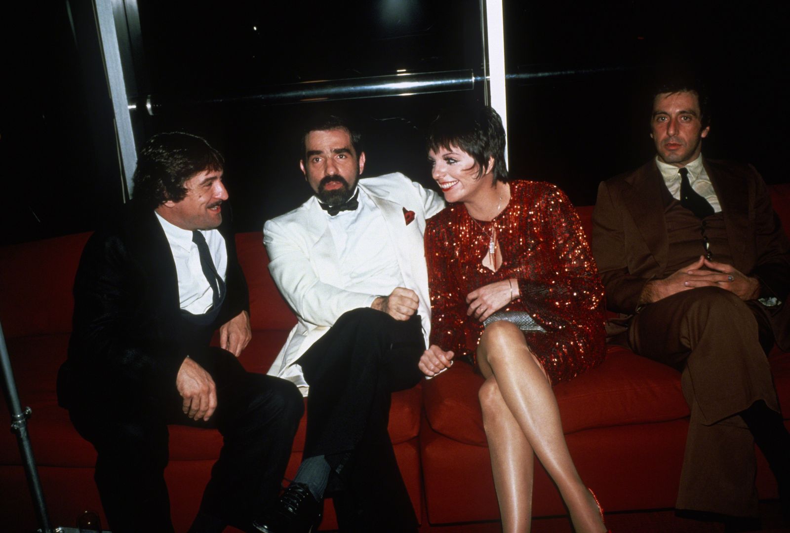 Images may contain Martin Scorsese Liza Minnelli blazers, coats, jackets, sofas, furniture, formal wear and suits. new...