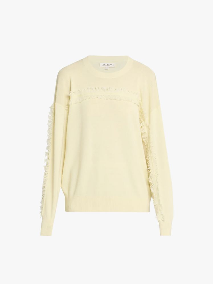 Image may contain: clothing, long sleeves, sleeves, knitwear, sweater, sweatshirt and shirt