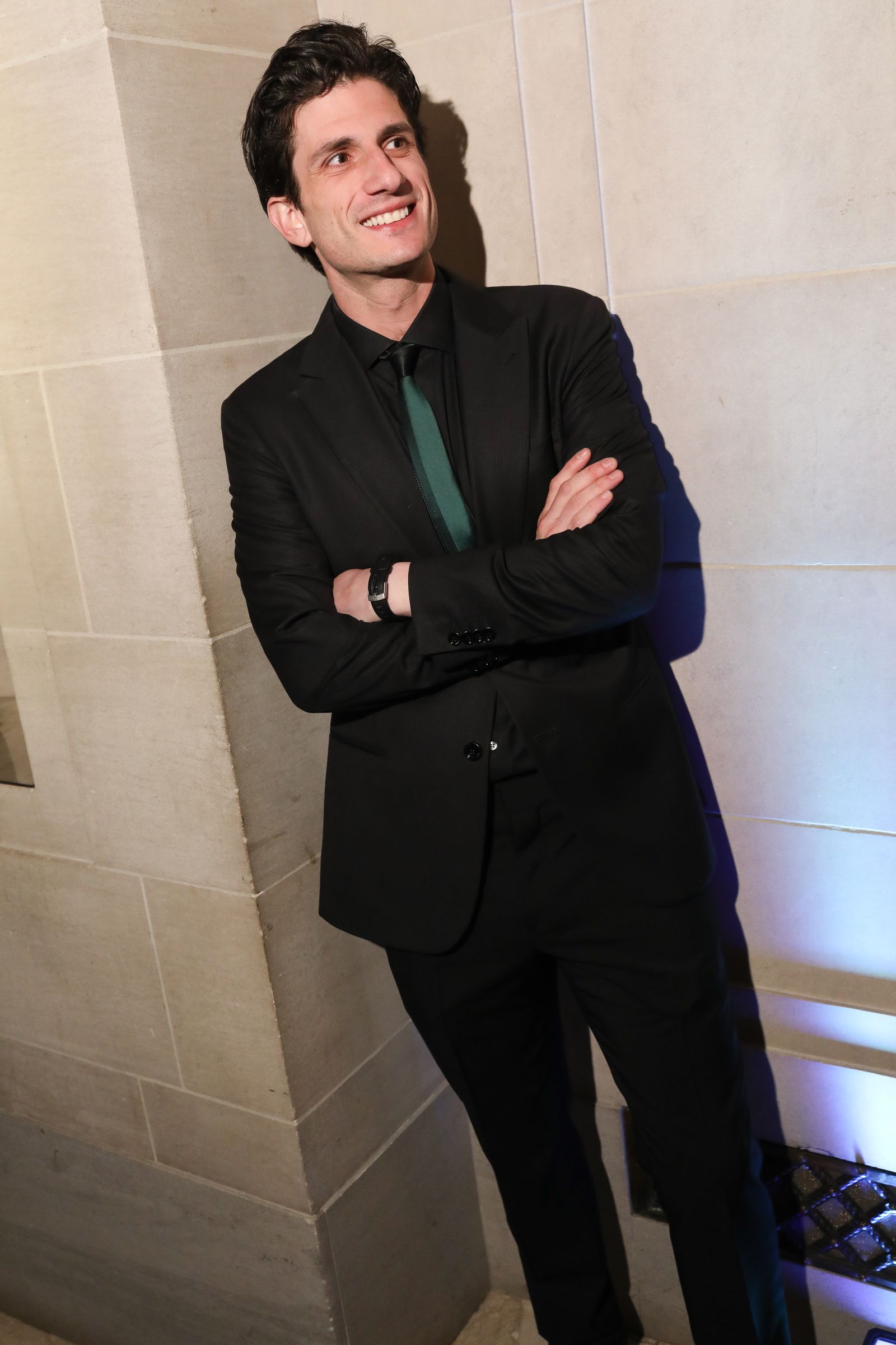 Image may contain John Schlossberg clothing formal blazer coat jacket accessories tie face and head