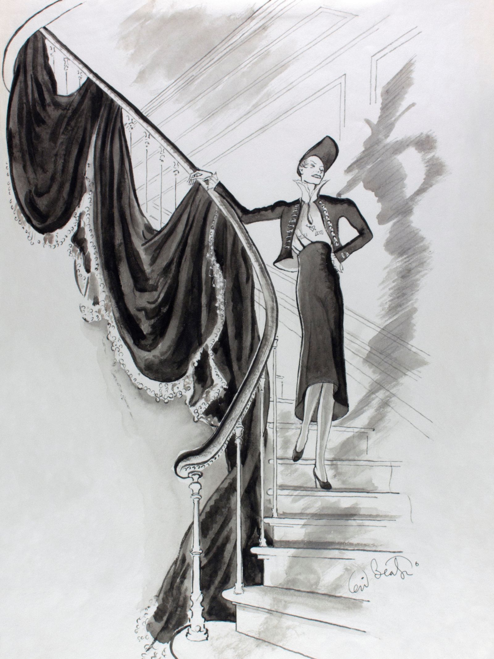 Image may contain railings, handrails, human art, Maila Nurmi paintings and railings