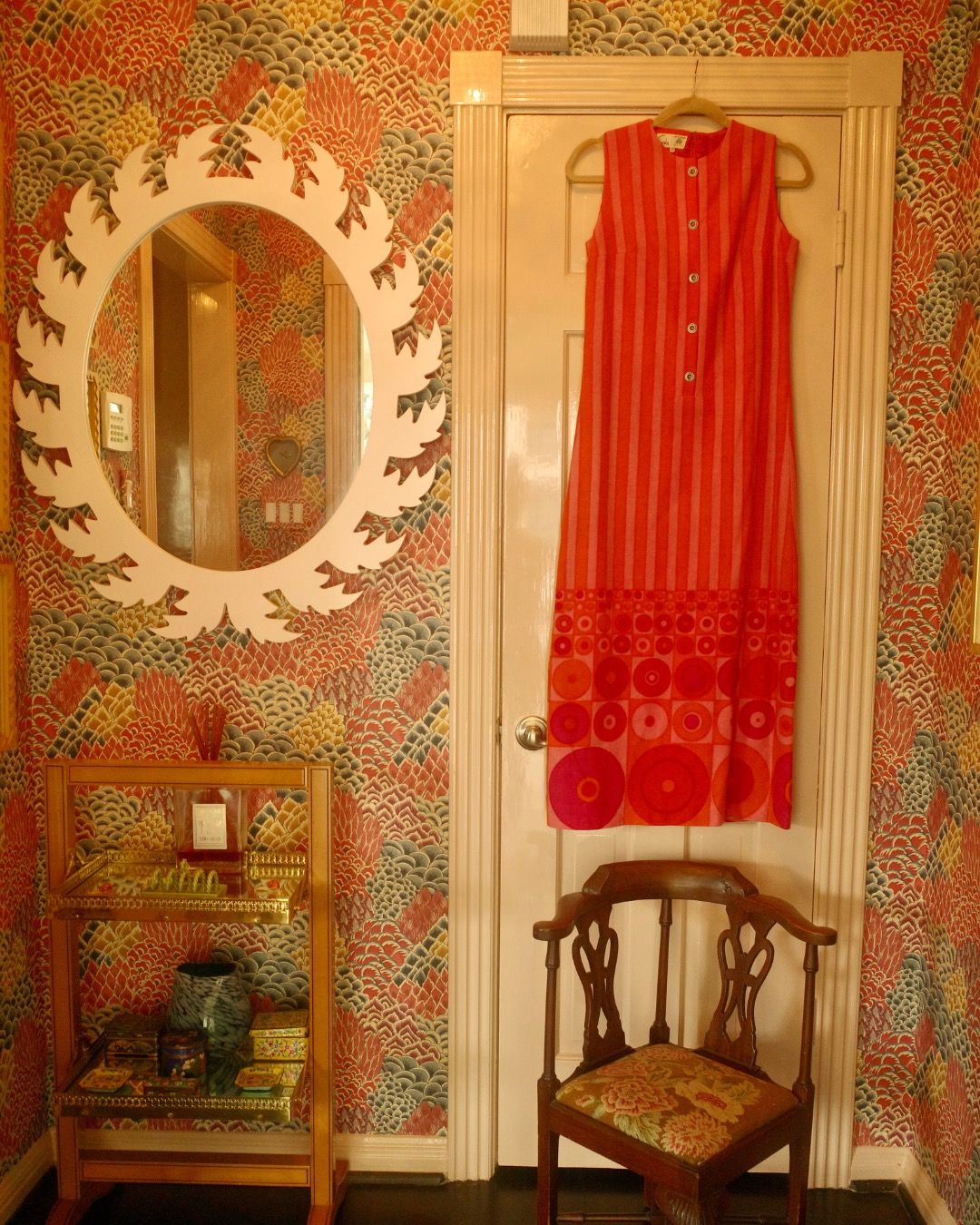 Image may contain dressing room, interior, chairs, furniture and interior design