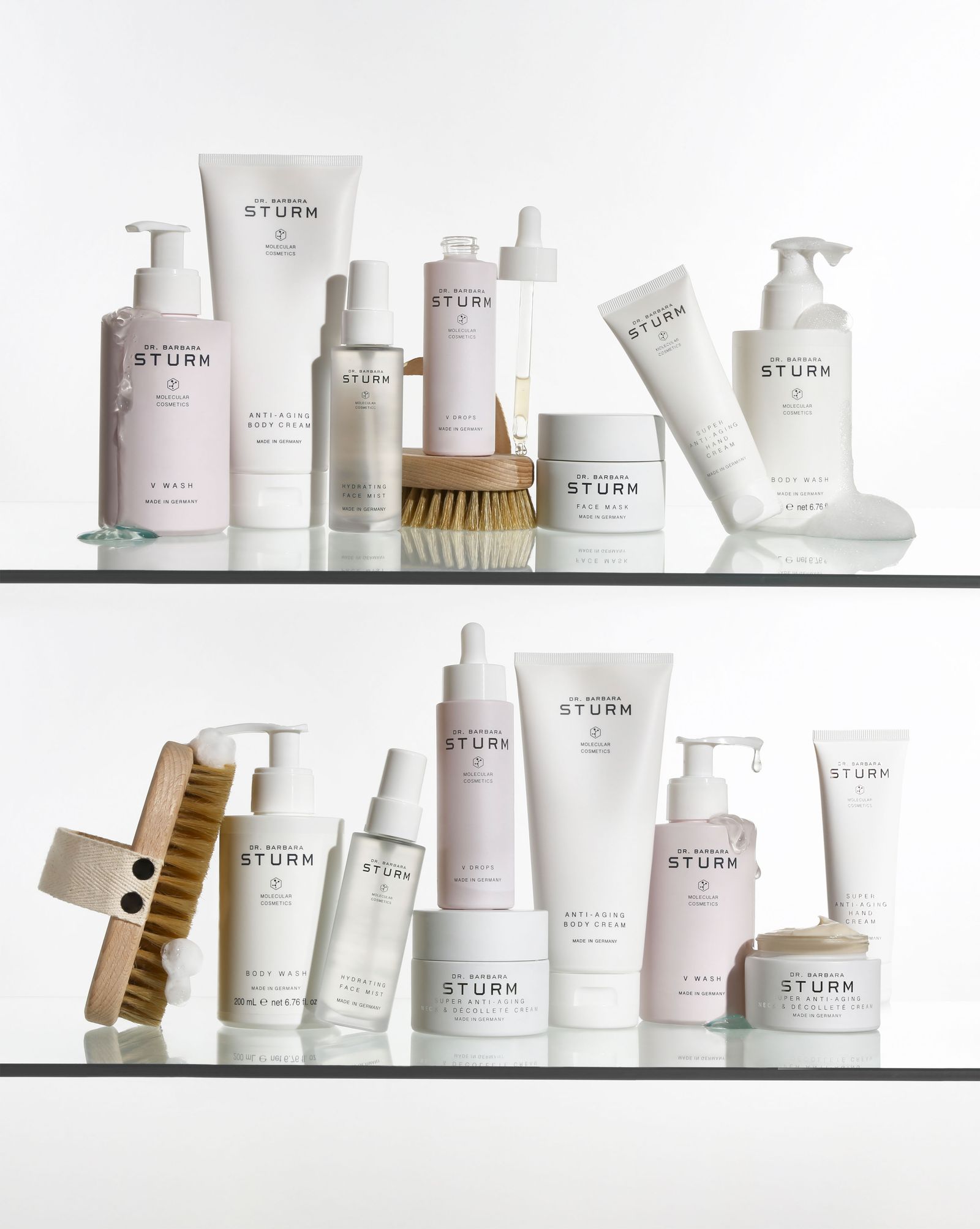 Image may contain bottles, cosmetics, perfume, lotions, brush equipment and tools