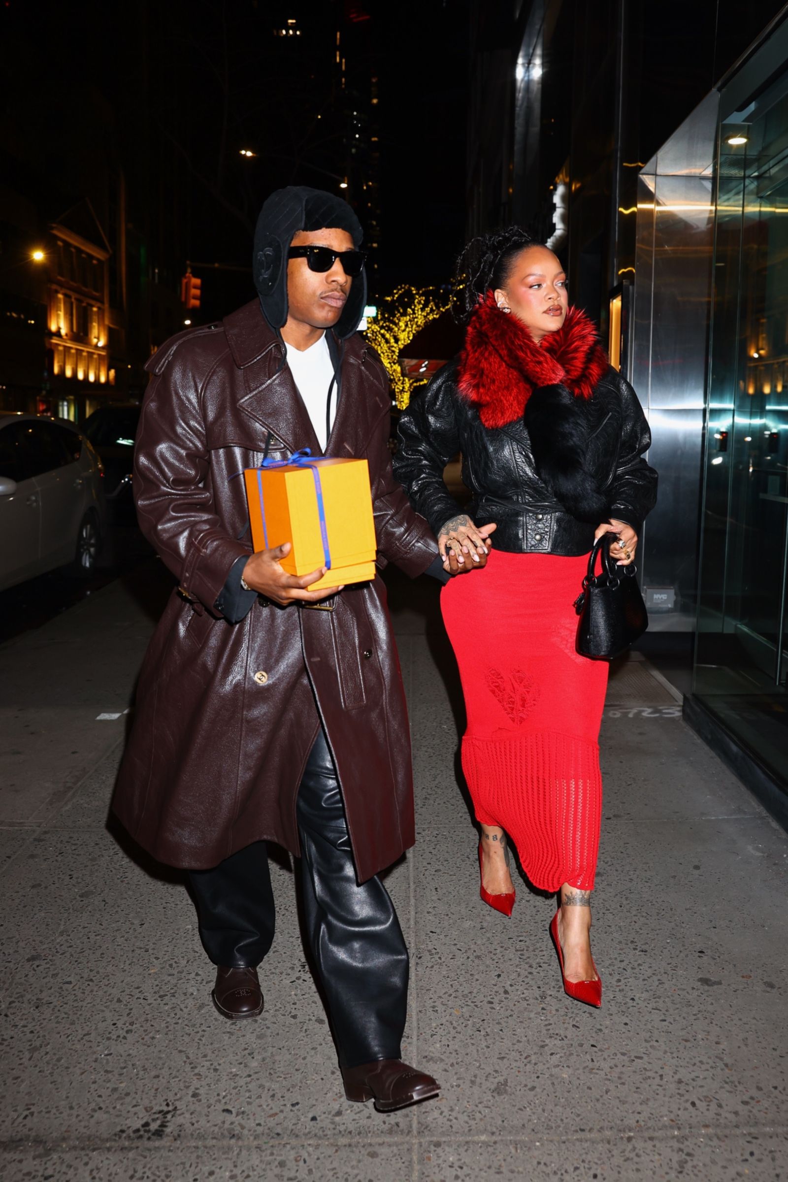 Rihanna and ASAP Rocky went out for Valentine's Day dinner at Caviar Russe tonight