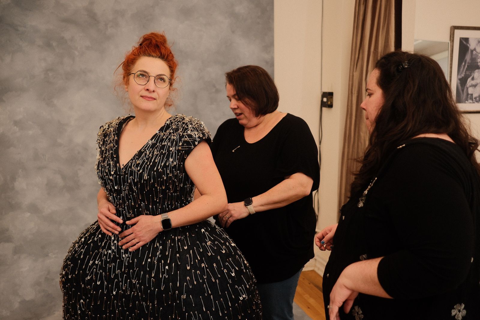 Images may contain Kelly Link clothing, dresses, faces, heads, people photography, portraits, adults and formal wear