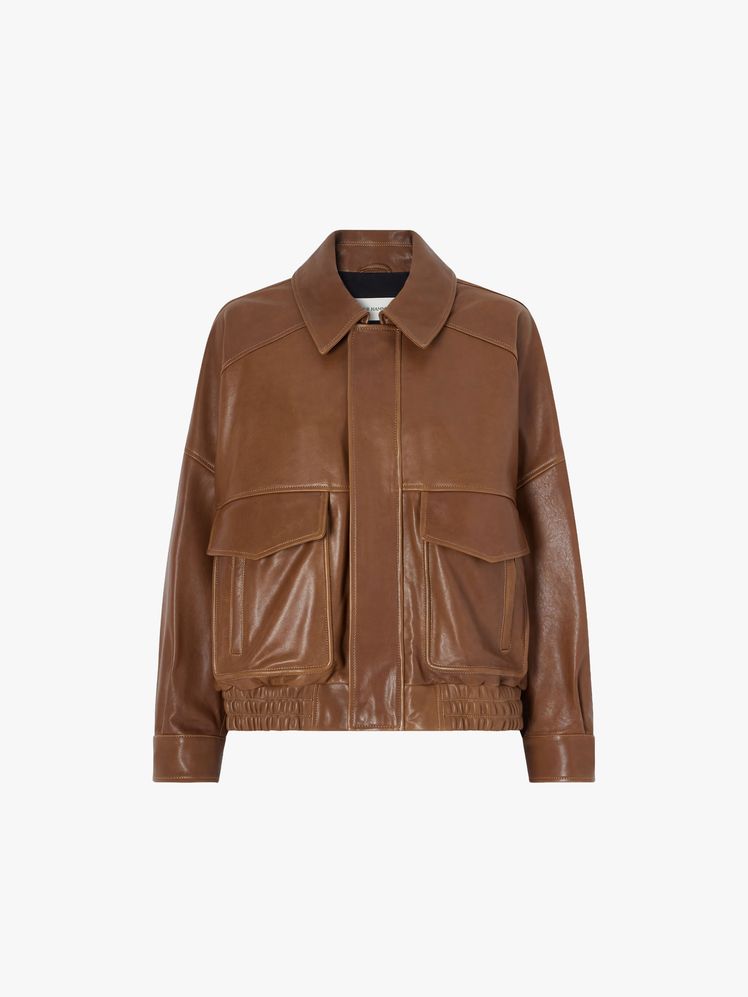 Image may contain: clothes, coats, jackets and leather jackets