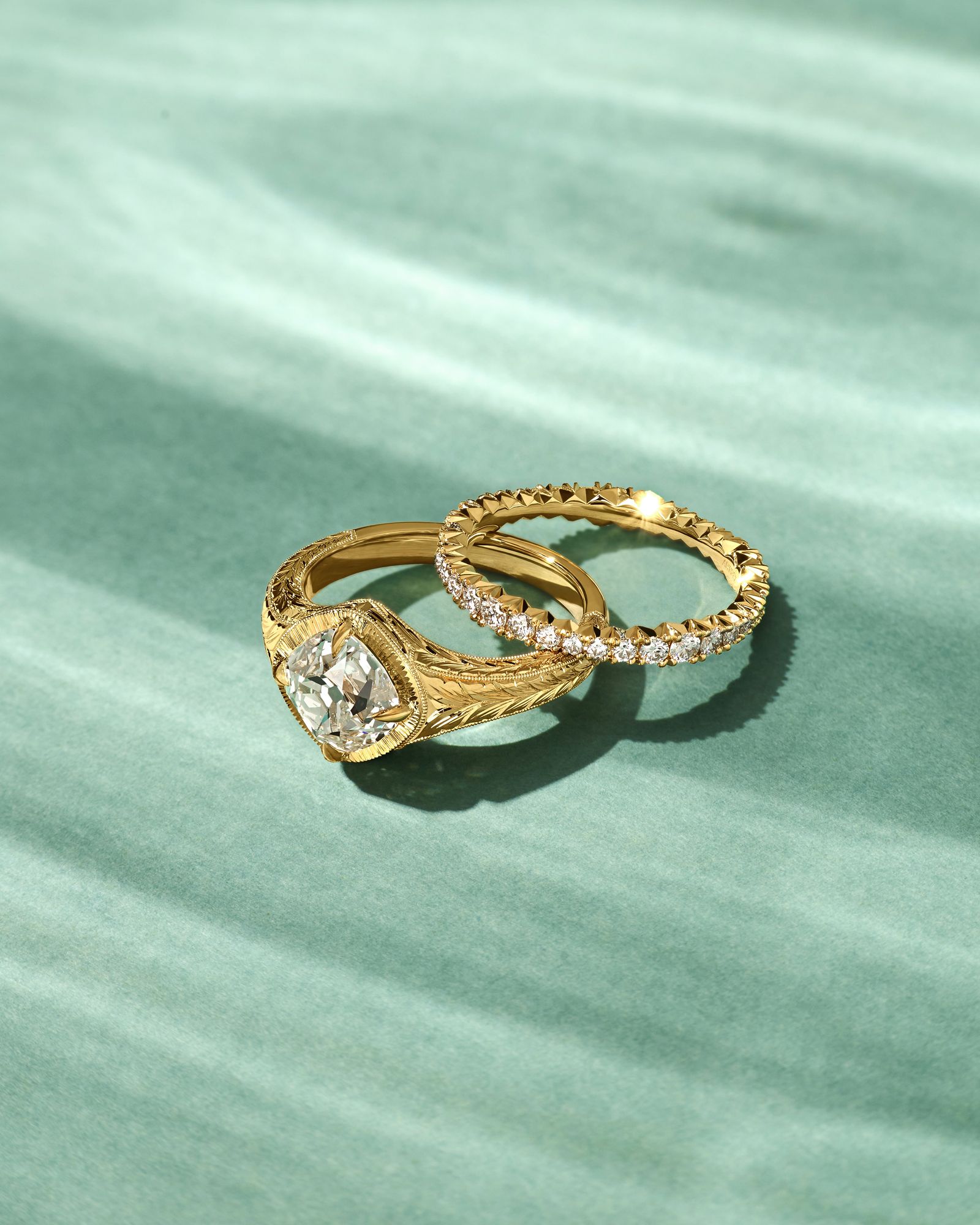 Image may contain accessories, jewelry rings, diamonds, gemstones and gold