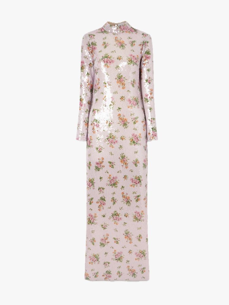 Image may contain: clothing, dress, long sleeves, sleeves, formal wear, fashion and dress